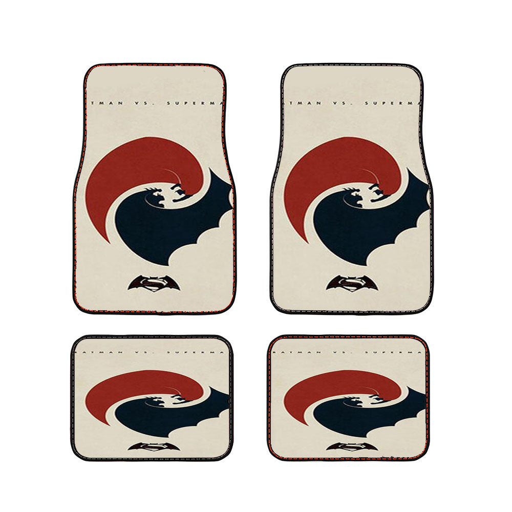 Superman Vs Batman Yin Yang Car Floor Mats Accessories