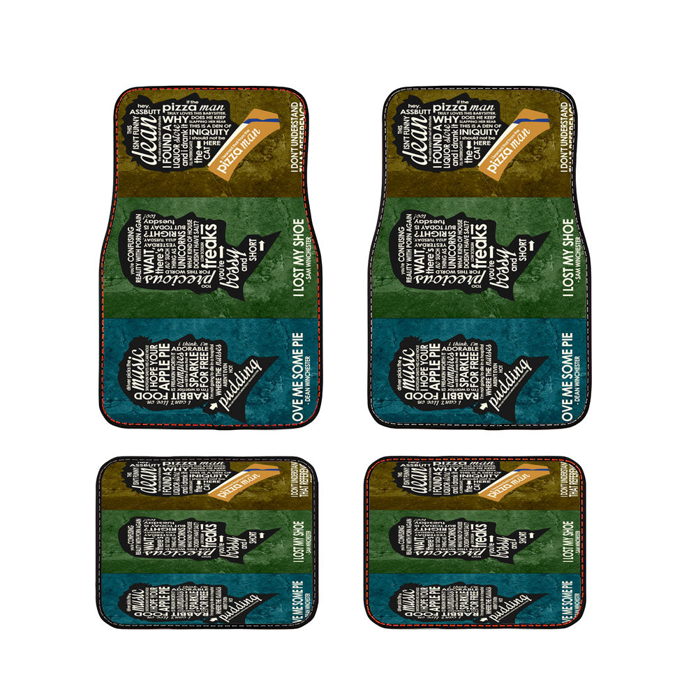 Supernatural Inspired Quote Car Floor Mats Accessories