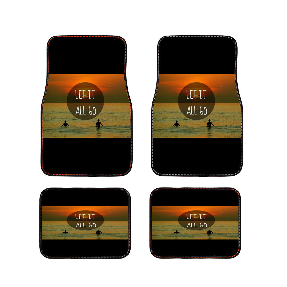 Surfing Let It All Go Car Floor Mats Accessories