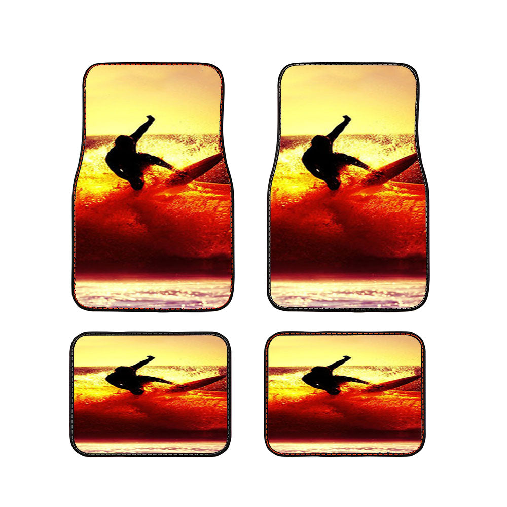 Surfing With Sunset Car Floor Mats Accessories
