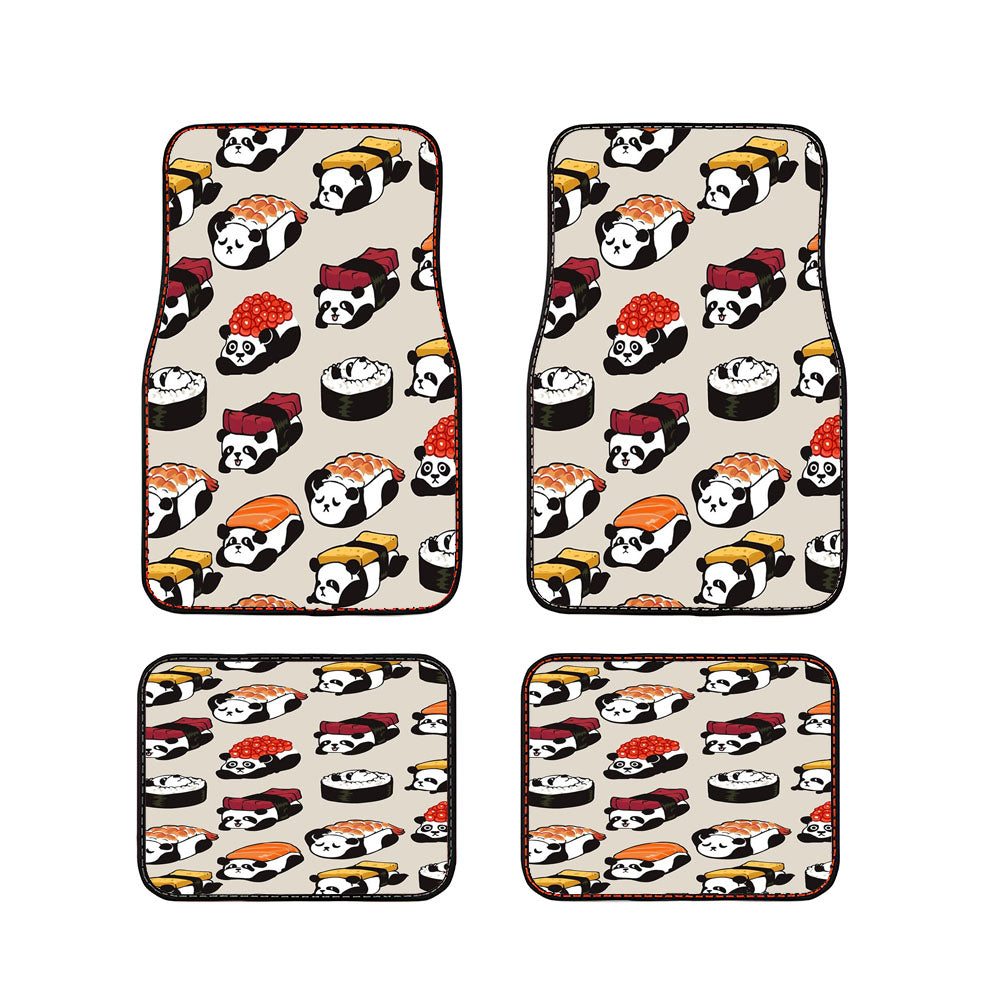Sushi Panda Cute Pattern Car Floor Mats Accessories