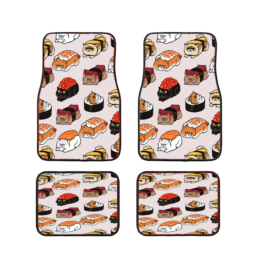 Sushi Persian Cat Cute Pattern Car Floor Mats Accessories