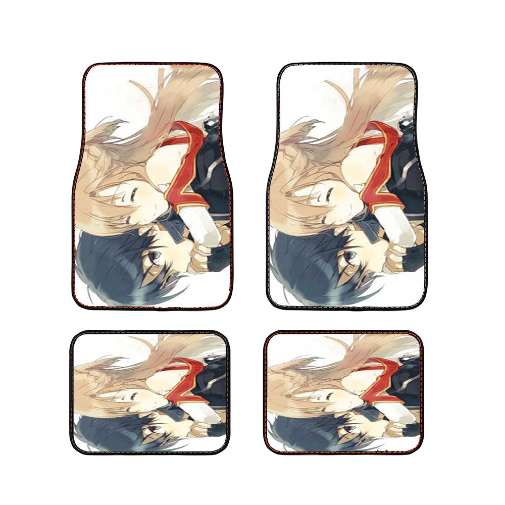 Sword Art Online Kirito And Asuna Hug Car Floor Mats Accessories