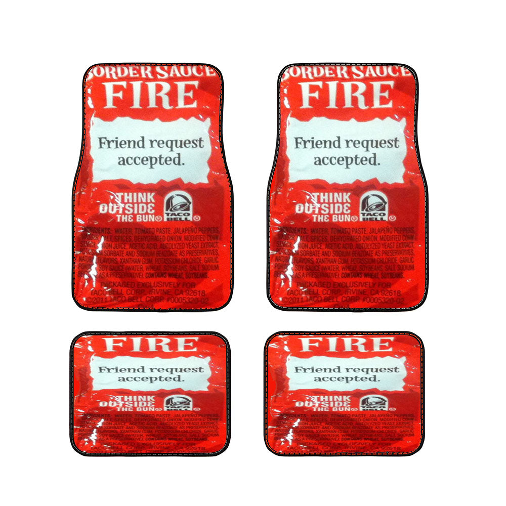 Taco Bell Sauce Fire Car Floor Mats Accessories