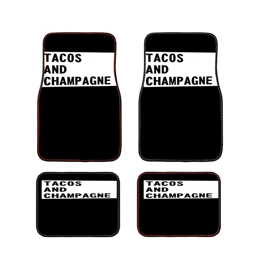 Tacos And Champagne Sunday Funday Car Floor Mats Accessories
