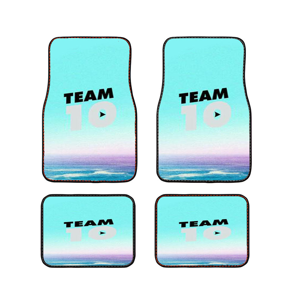 Team 10 Beautifull Snow Blue Car Floor Mats Accessories