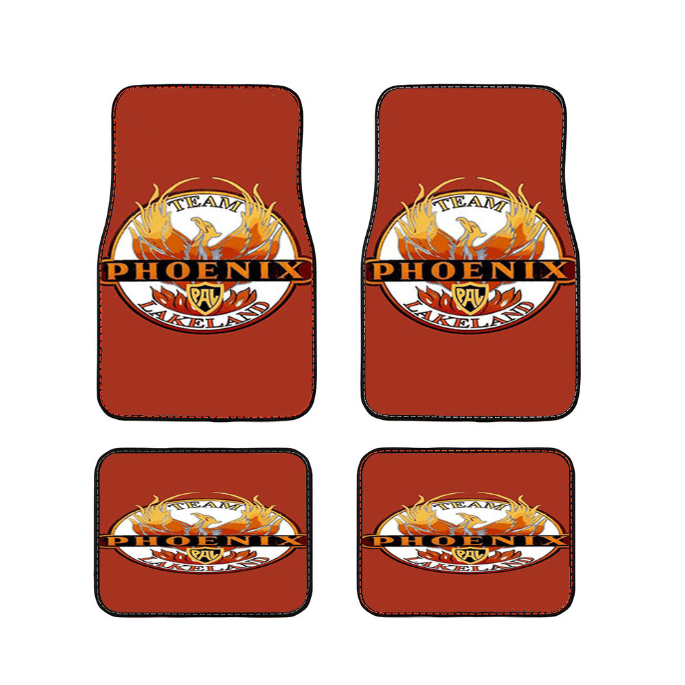 Team Phoening Lakeland Baseball Logo Red Car Floor Mats Accessories