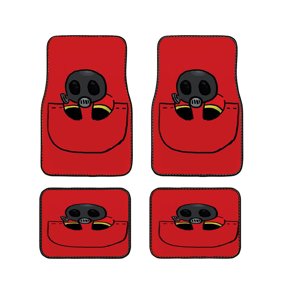 Teamfortress Pocket Pyro Red Car Floor Mats Accessories
