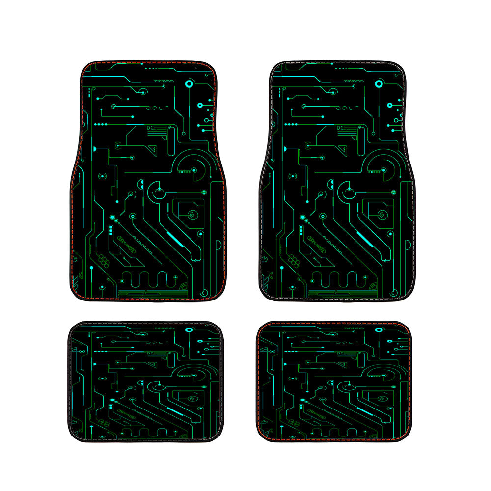 Technology Circuit Dark Car Floor Mats Accessories