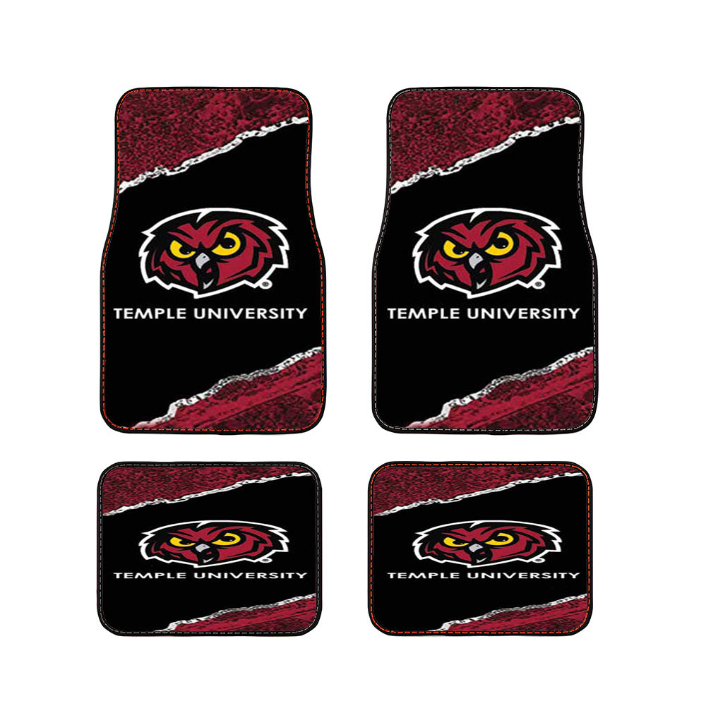 Temple University Strip Car Floor Mats Accessories