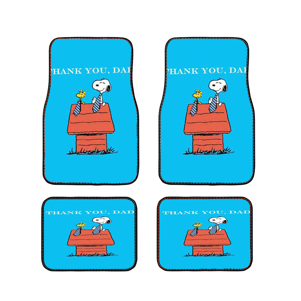 Thank You Dad Snoopy Car Floor Mats Accessories