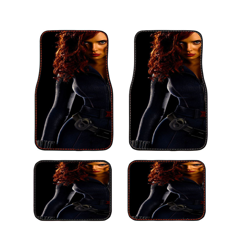 The Avengers Black Widow Style Car Floor Mats Accessories