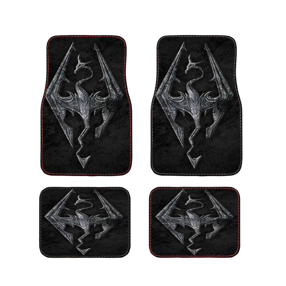 The Elder Scrolls Skyrim Logo Car Floor Mats Accessories
