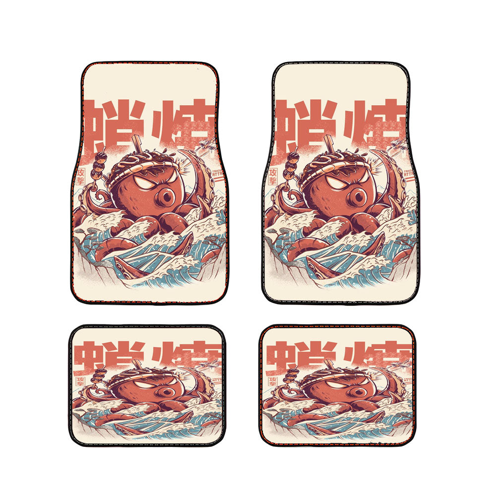The Great Takoyaki Off Kanagawa Attack Car Floor Mats Accessories