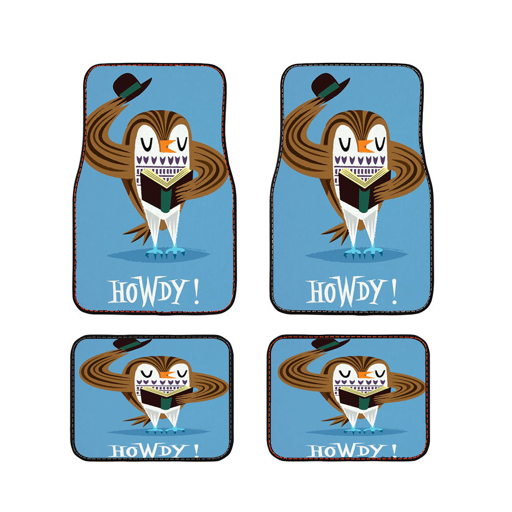 The Howdy Owl Car Floor Mats Accessories