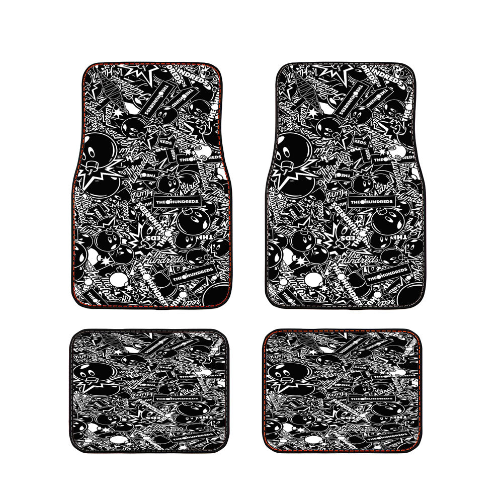 The Hundreds Diamond Supply Co Black 2 Car Floor Mats Accessories