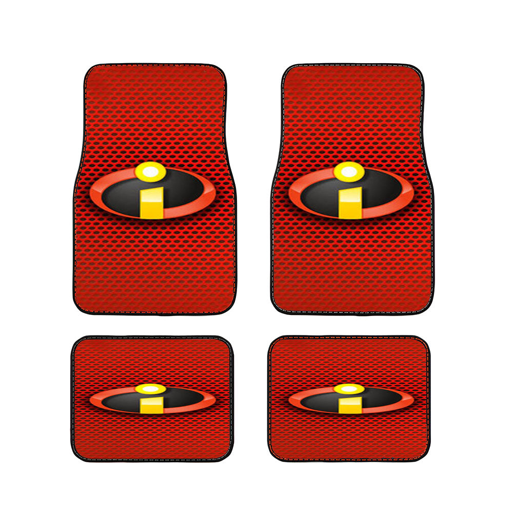 The Incredibles Logo Red Carb Car Floor Mats Accessories