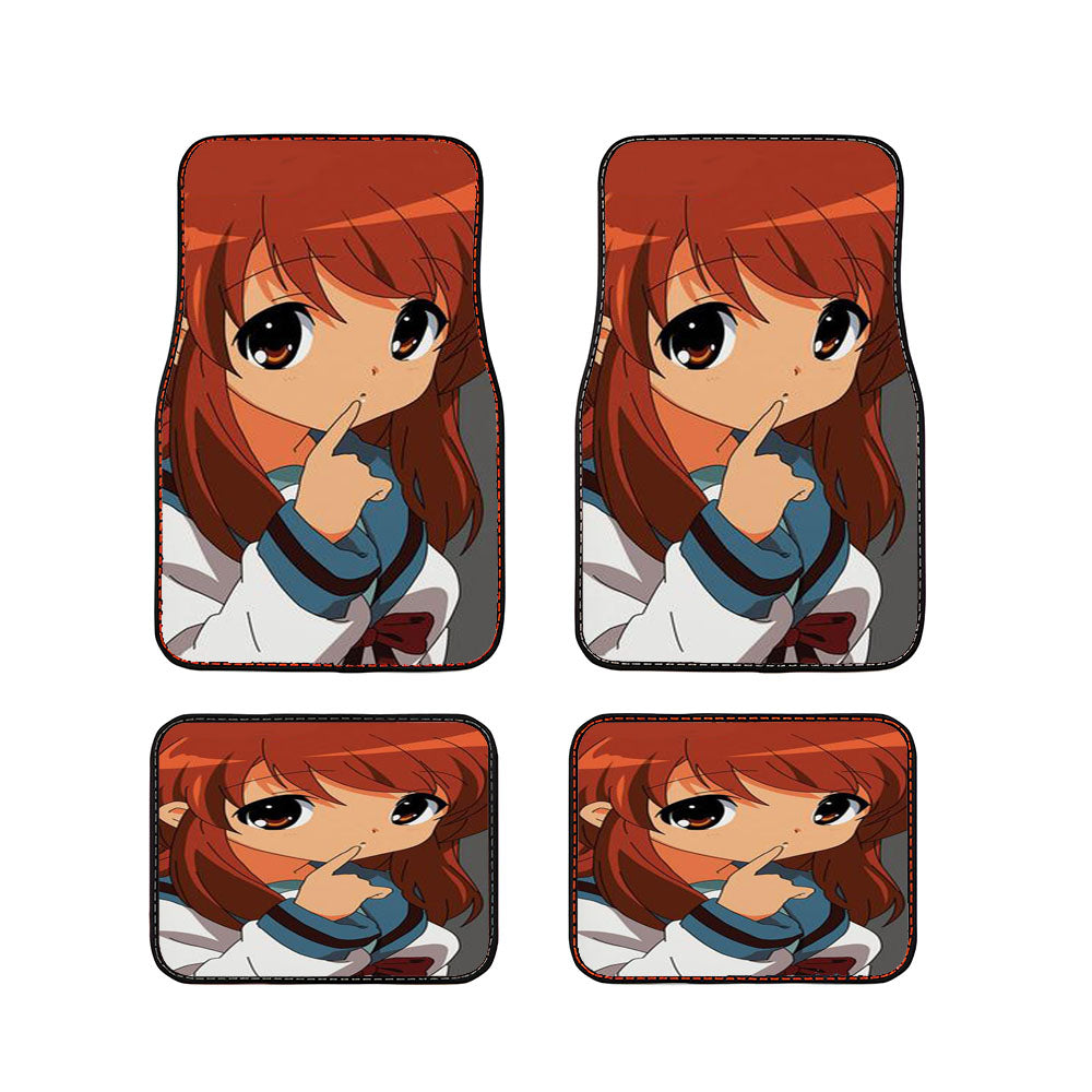 The Melancholy Of Haruhi Suzumiya Mikuru Asahina Anime Manga Car Floor Mats Accessories