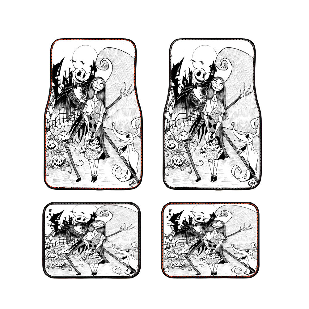 The Nightmare Before Christmas Sketch Car Floor Mats Accessories