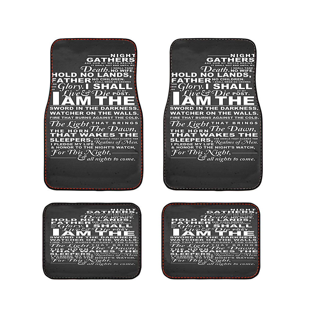 The Nights Watch Oath Car Floor Mats Accessories