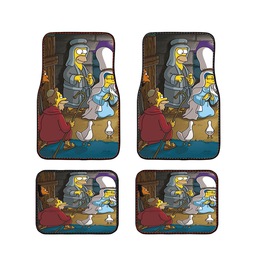The Simpson Christmas Car Floor Mats Accessories