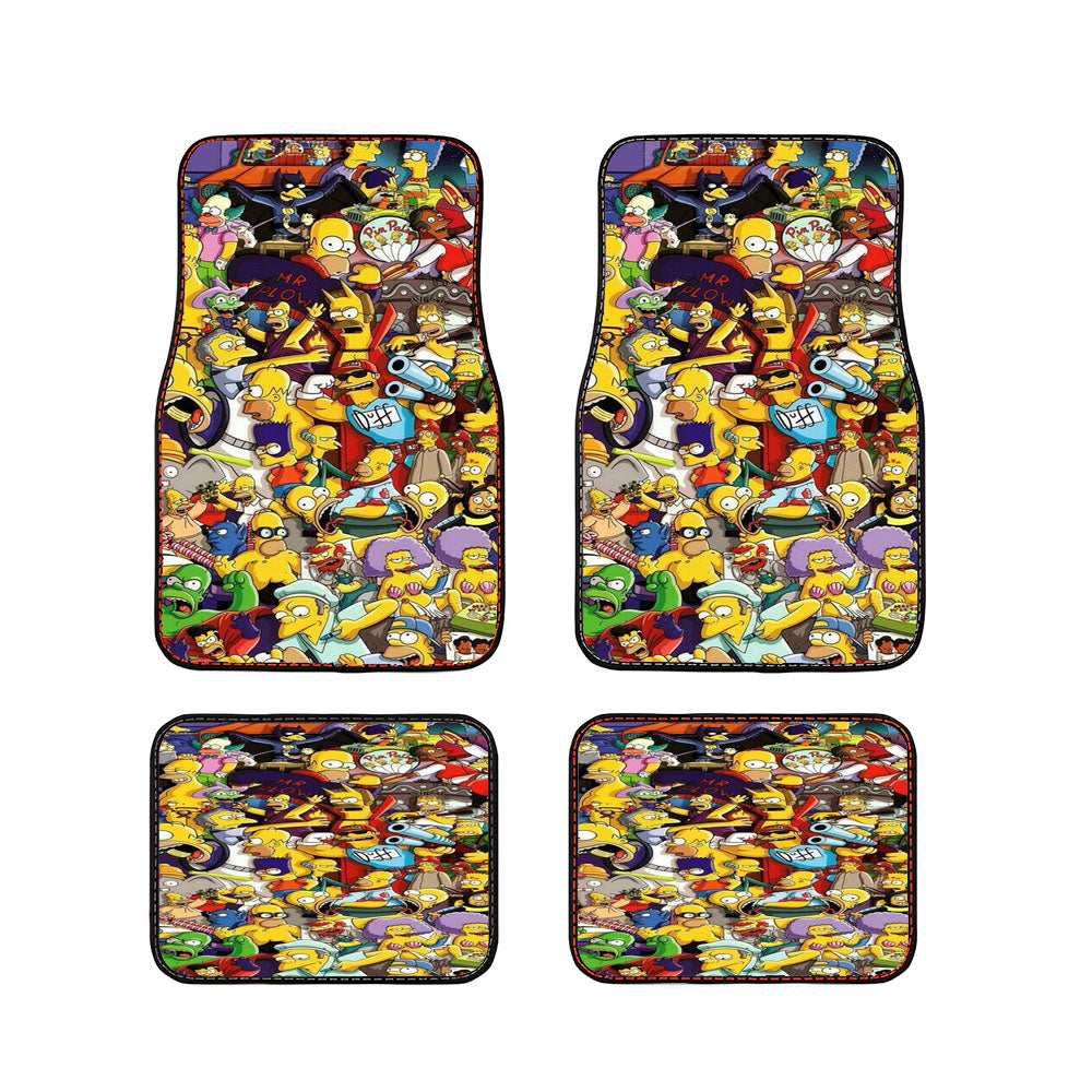 The Simpsons Characters Collection Car Floor Mats Accessories