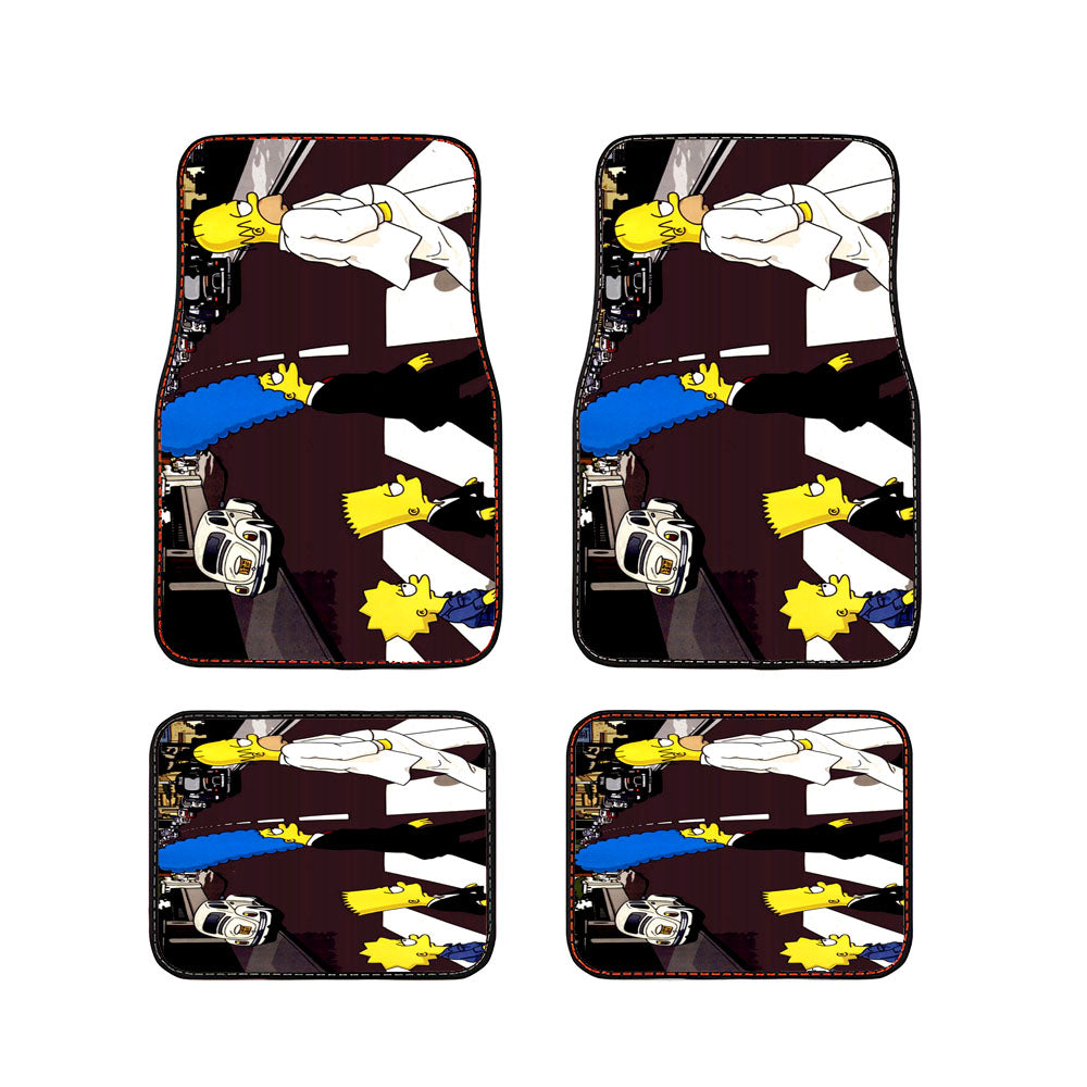 The Simpsons On The Street Car Floor Mats Accessories