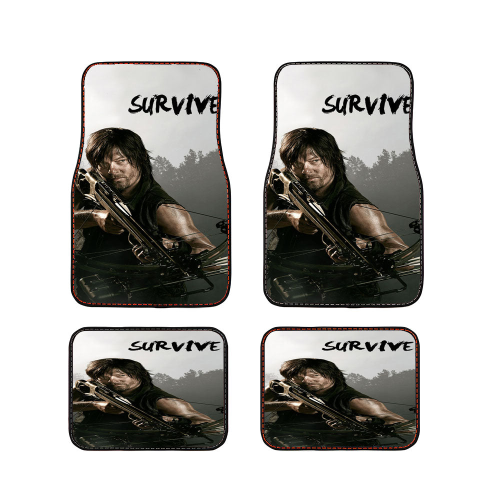 The Walking Dead Daryl Dixon Survive Car Floor Mats Accessories