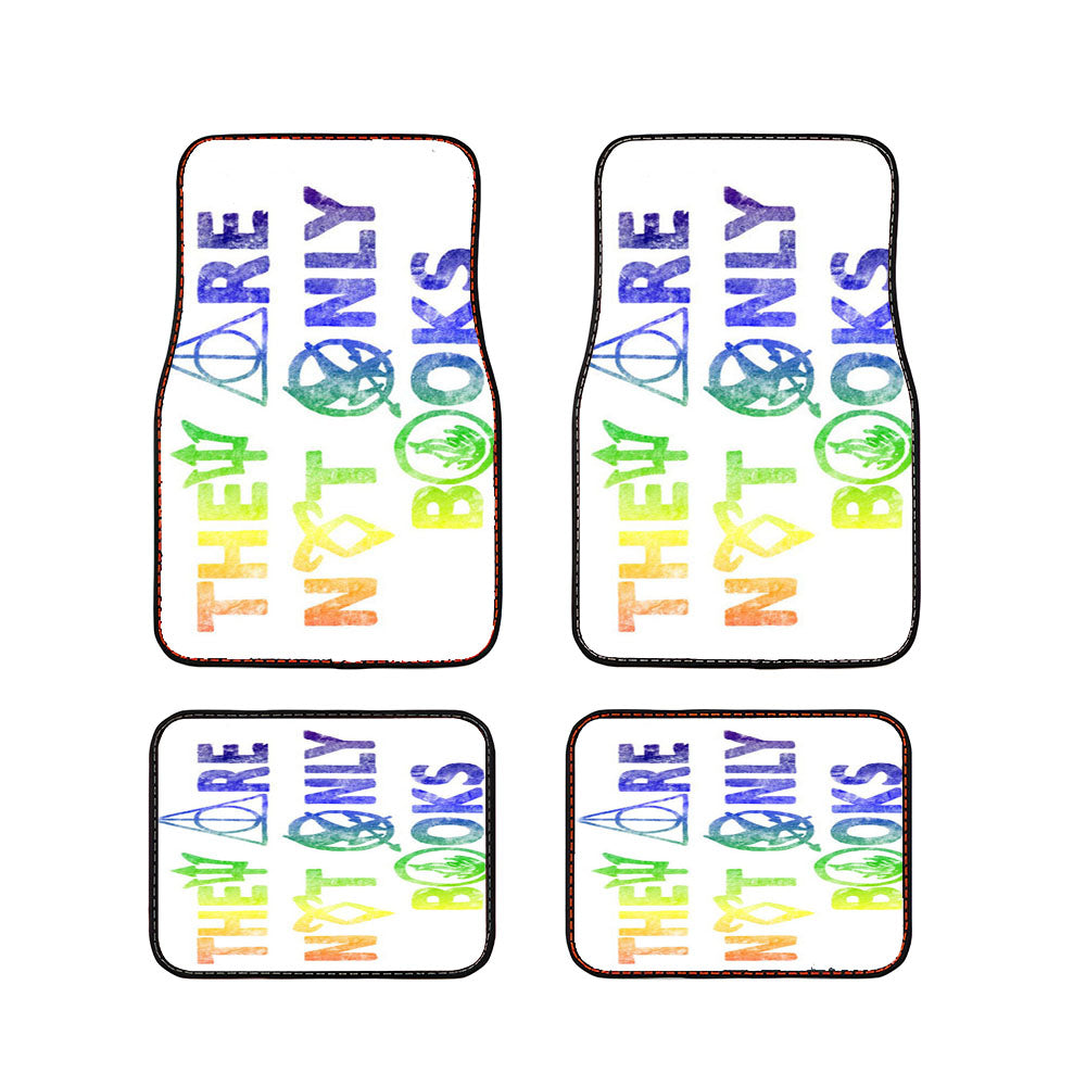 They Are Not Only Books Tie Dye Color Car Floor Mats Accessories