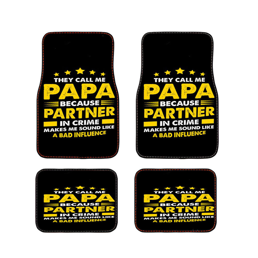 They Call Me Grandad Because Partner In Crime Car Floor Mats Accessories