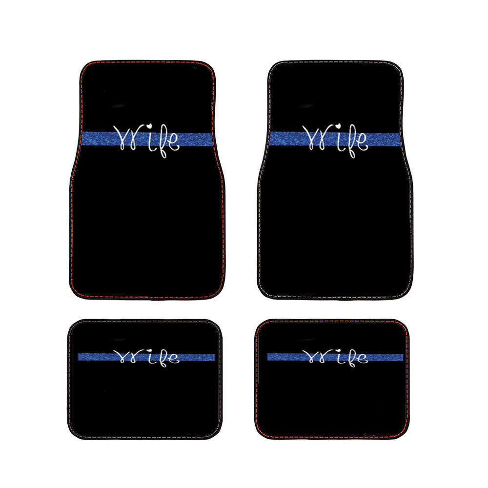 Thin Blue Line Police Wife Law Enforcement Car Floor Mats Accessories