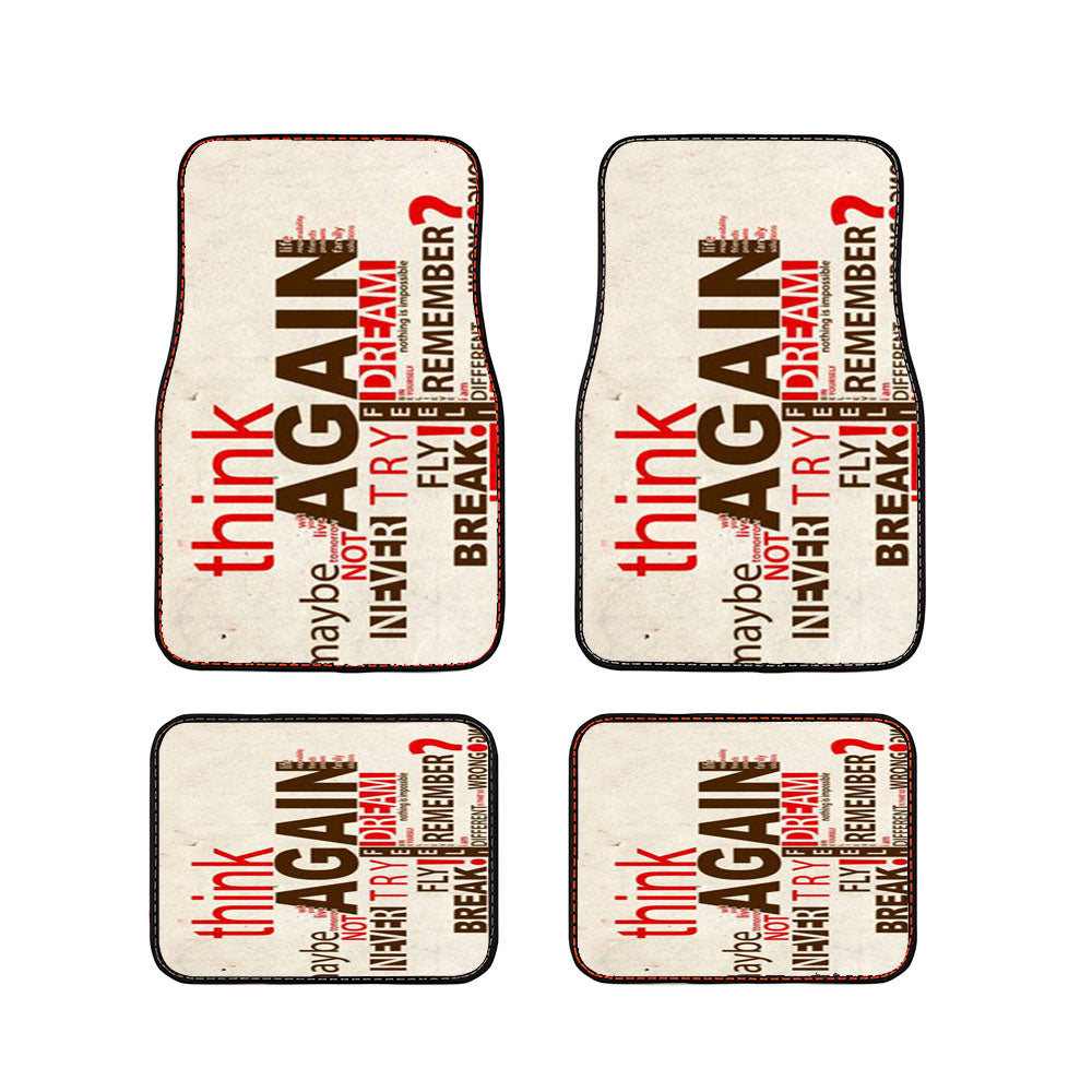 Think Maybe Not Again Car Floor Mats Accessories