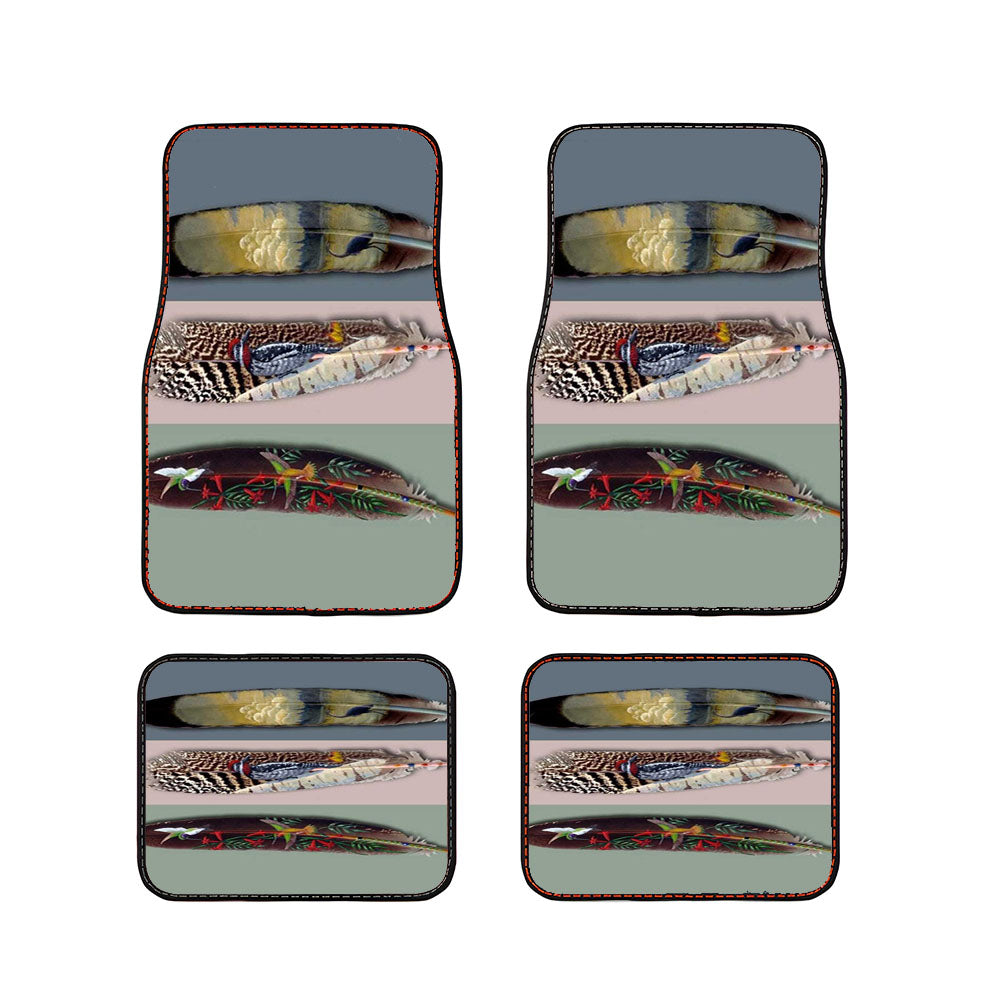 Three Feather Art Car Floor Mats Accessories