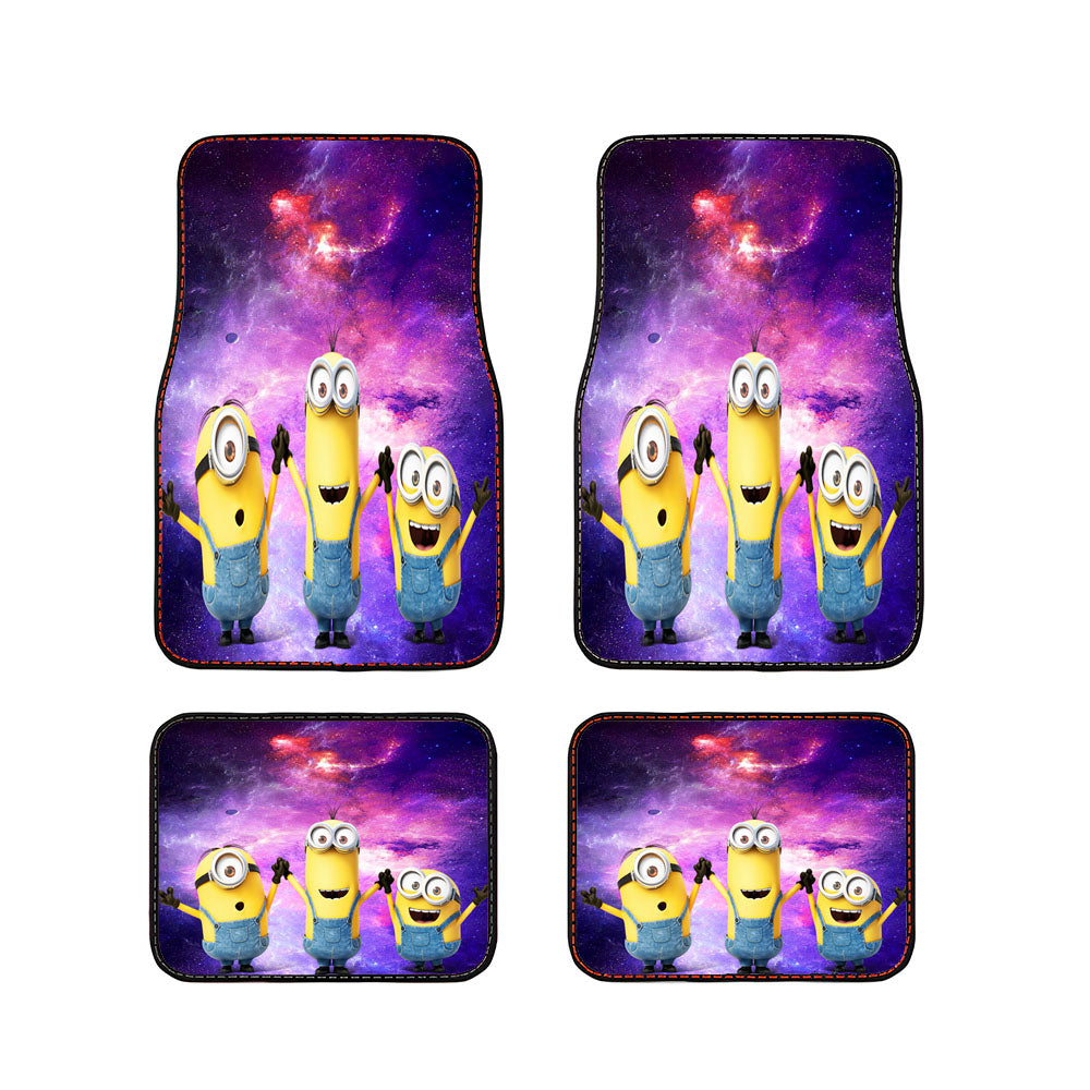 Three Minion Galaxy Car Floor Mats Accessories