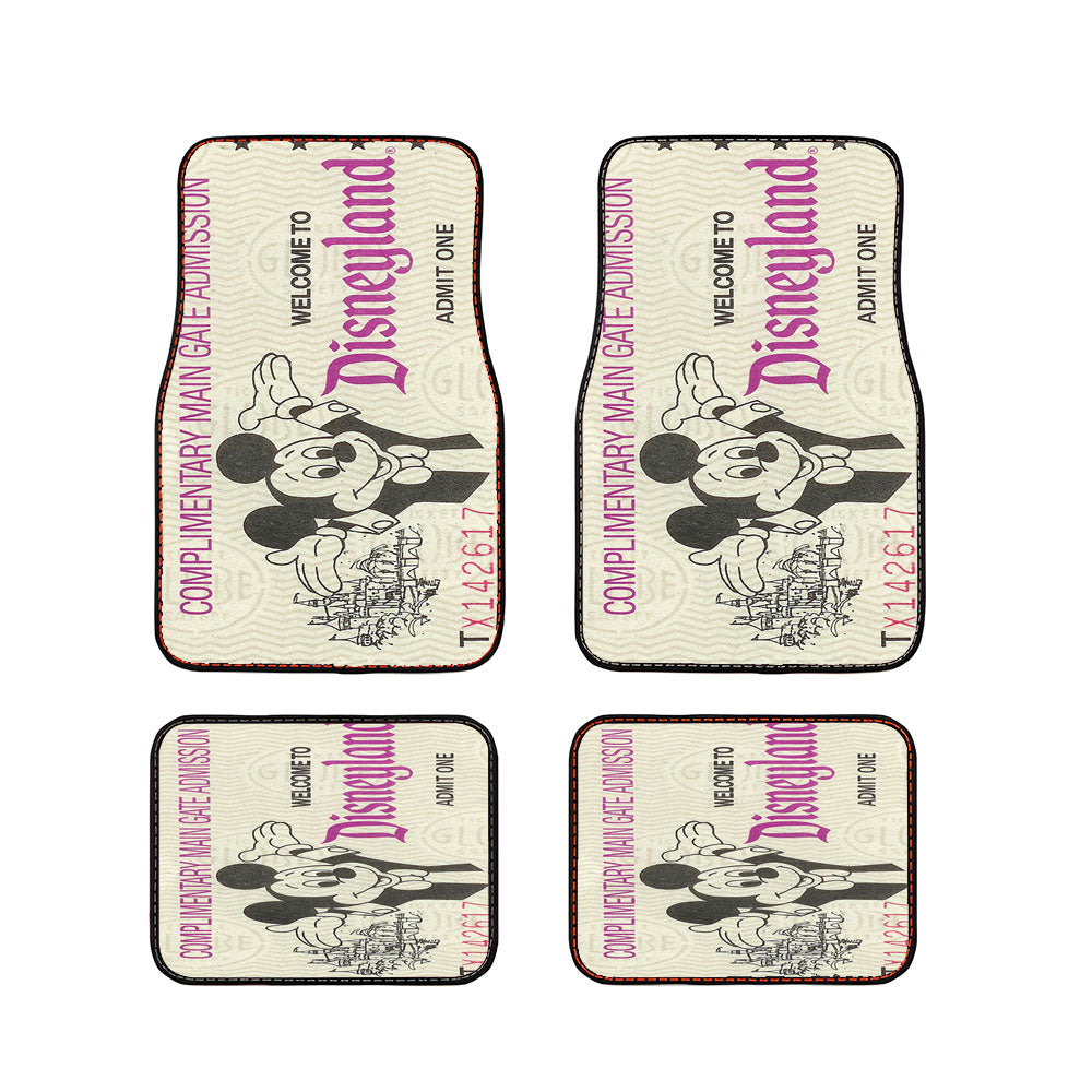 Ticket Disneyland Car Floor Mats Accessories
