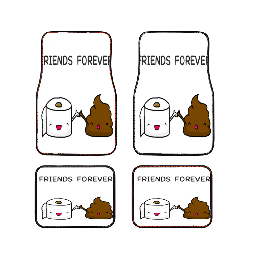 Tissue And Shit Friends Forever Car Floor Mats Accessories
