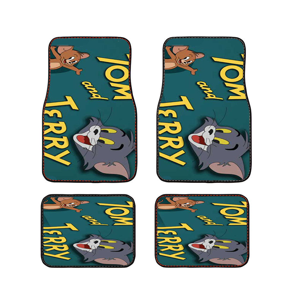 Tom And Jerry Green Bkg Car Floor Mats Accessories