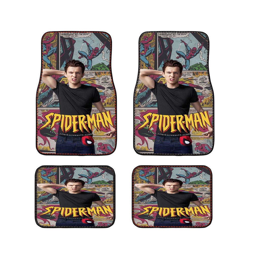 Tom Holland Comic Spider Man Car Floor Mats Accessories
