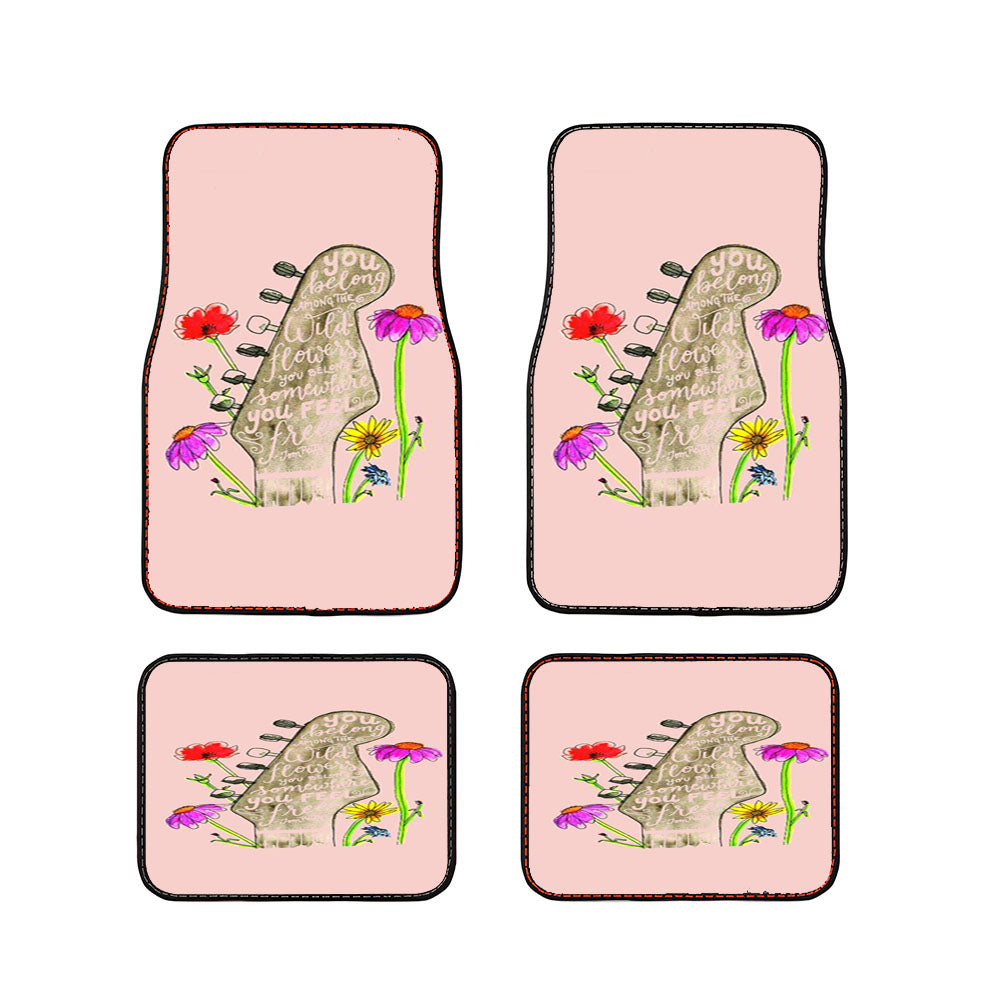 Tom Petty Memorial Heartbreakers You Belong Among The Wild Flowers Car Floor Mats Accessories