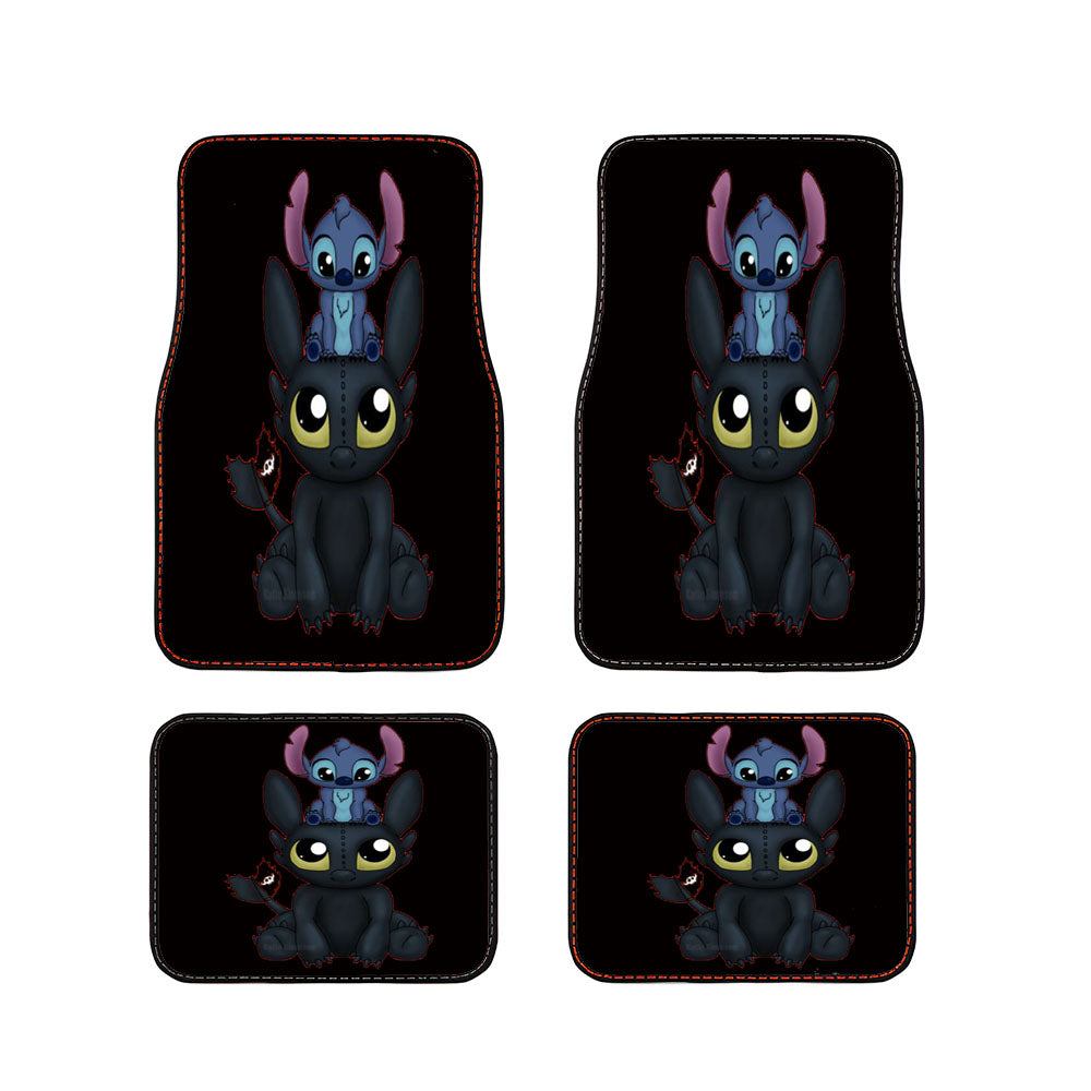 Toothless And Stitch Car Floor Mats Accessories