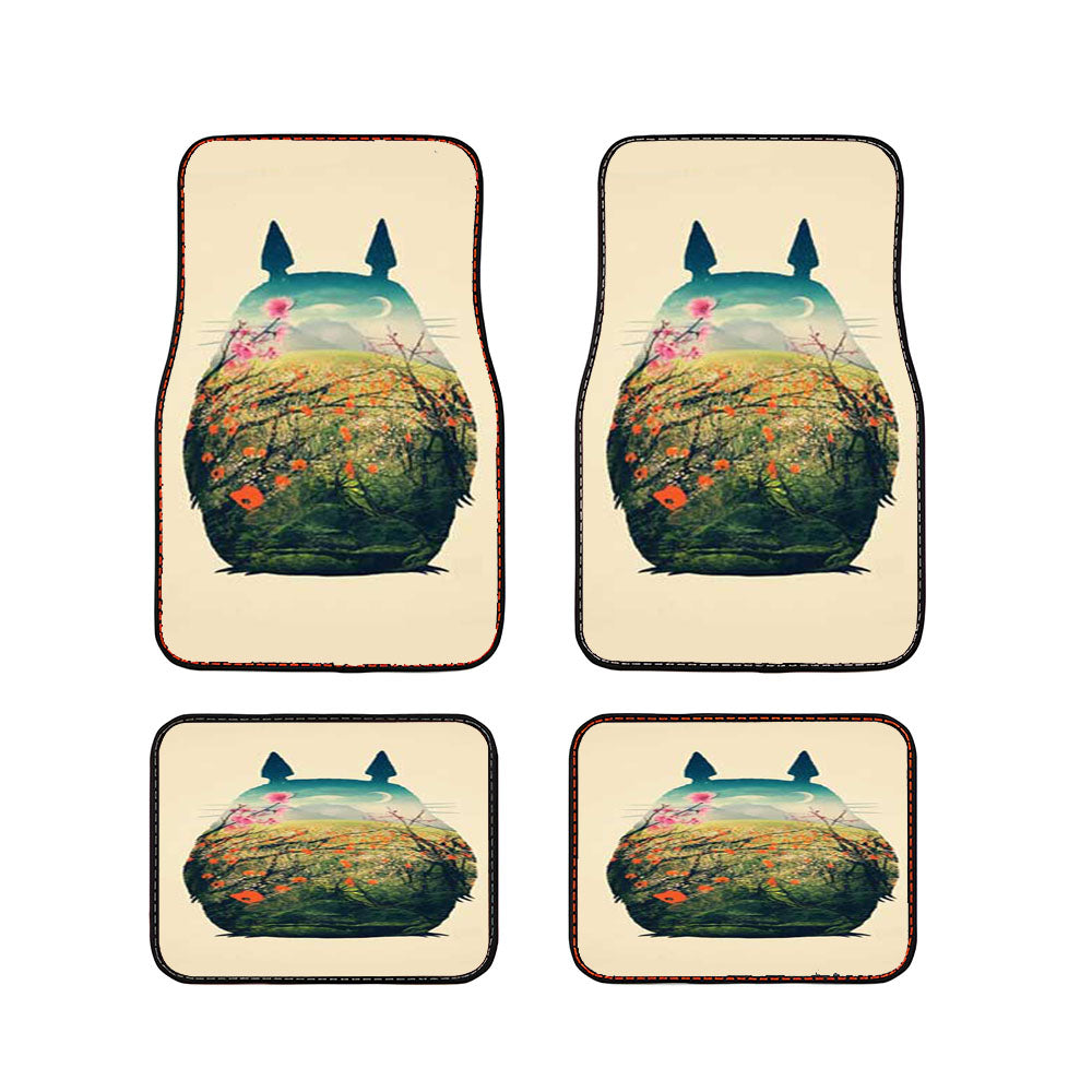 Totoro Landscape Car Floor Mats Accessories