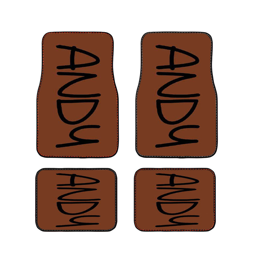Toy Story Andy Name On Brown Car Floor Mats Accessories