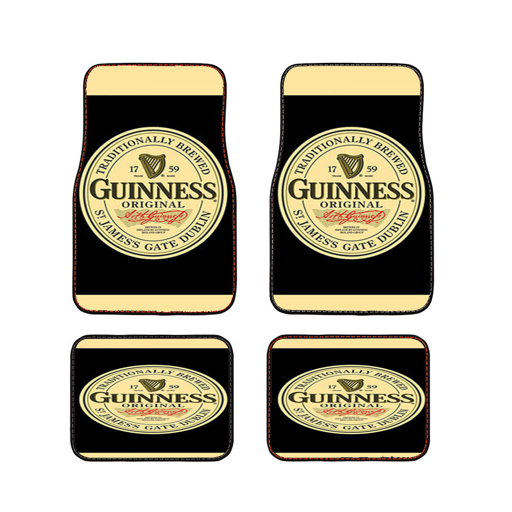 Traditionally Brewed Guiness Logo Car Floor Mats Accessories