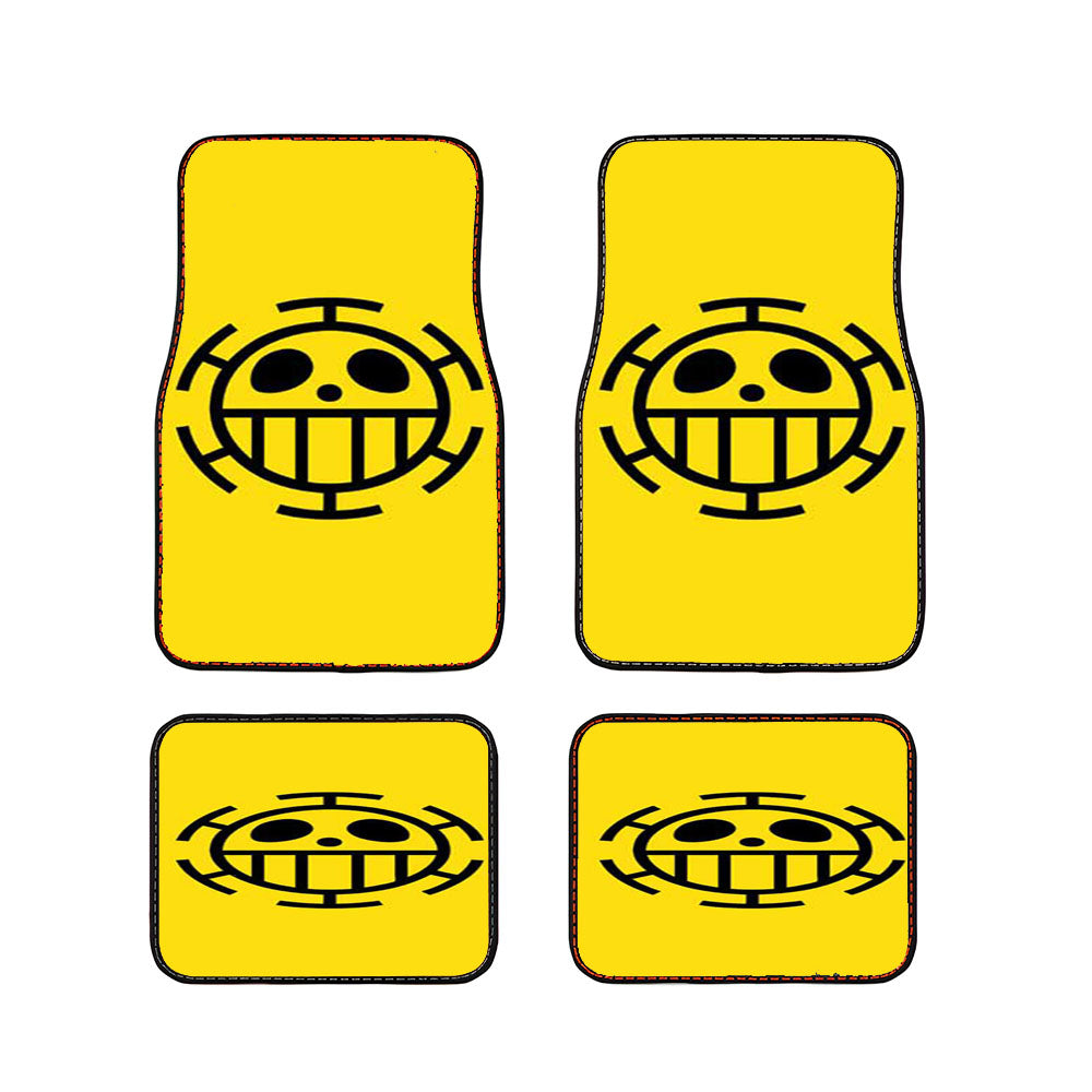 Trafalgar Law Yellow Logo Car Floor Mats Accessories