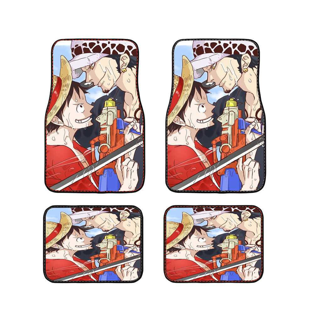 Trafalger Law & Luffy Car Floor Mats Accessories