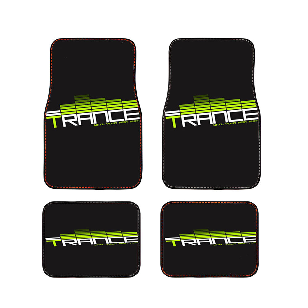 Trance Text Car Floor Mats Accessories