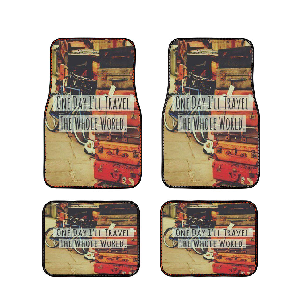 Travel Whole World Quote Car Floor Mats Accessories