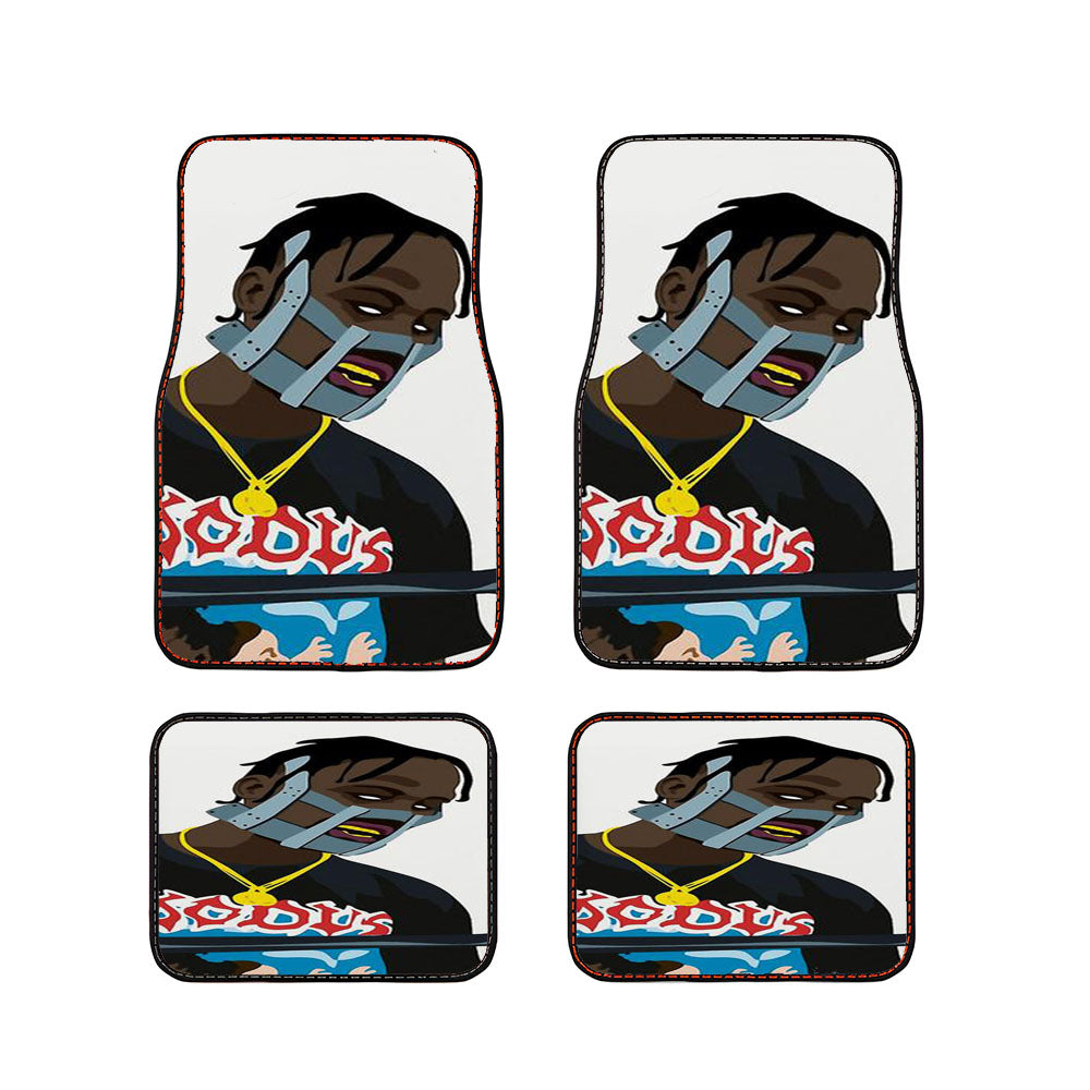 Travis Scott Mask Car Floor Mats Accessories