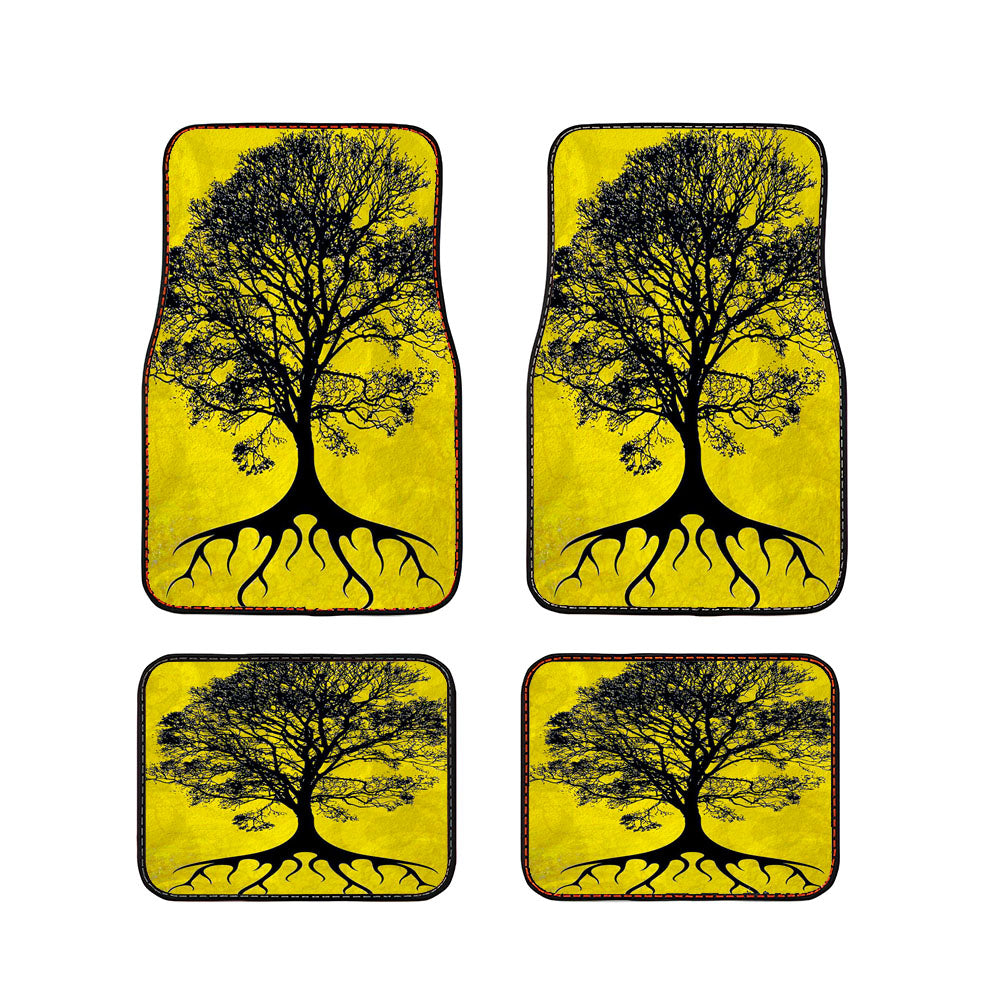 Tree Of Life Yellow Car Floor Mats Accessories
