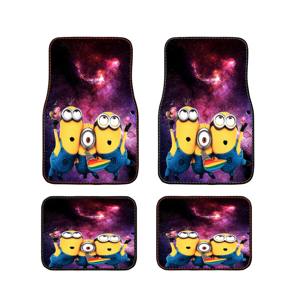 Tri Minion Galaxy Car Floor Mats Accessories
